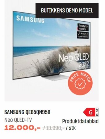 Hi-Fi Klubben SAMSUNG QE65QN95B Neo QLED-TV tilbud