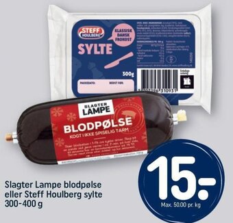 REMA 1000 Slagter Lampe blodpølse eller Steff Houlberg sylte 300-400 g tilbud