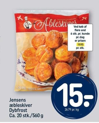 REMA 1000 Jensens æbleskiver Dybfrost tilbud