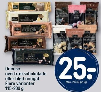 Odense overtrækschokolade eller blød nougat Flere varianter 115-200 g