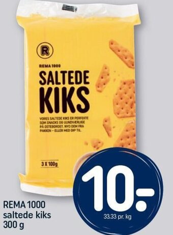 REMA 1000 REMA 1000 saltede kiks 300 g tilbud