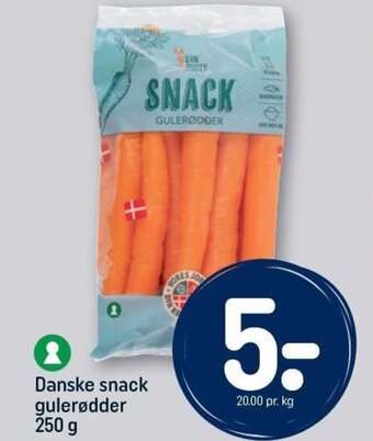 REMA 1000 Danske snack gulerødder 250 g tilbud