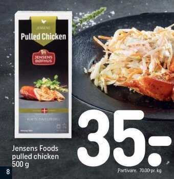 Jensens Foods pulled chicken