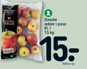 Danske æbler i pose KI. I