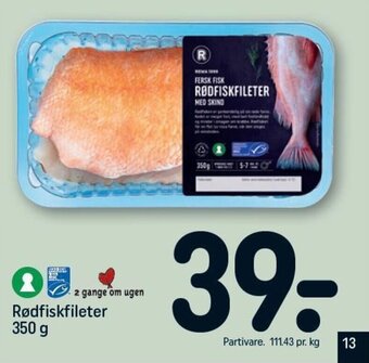 Rødfiskfileter 350 g