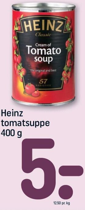 REMA 1000 Heinz tomatsuppe 400 g tilbud