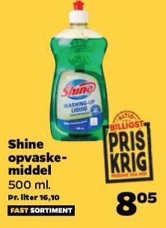 Netto Shine opvaske-middel 500 ml. tilbud