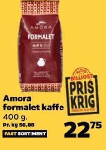 Netto Amora formalet kaffe 400 g. tilbud