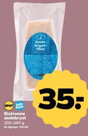Netto Bistronne andebryst 200-240 g. tilbud