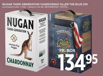 MENY Nugan third generation chardonnay eller the blue zin tilbud