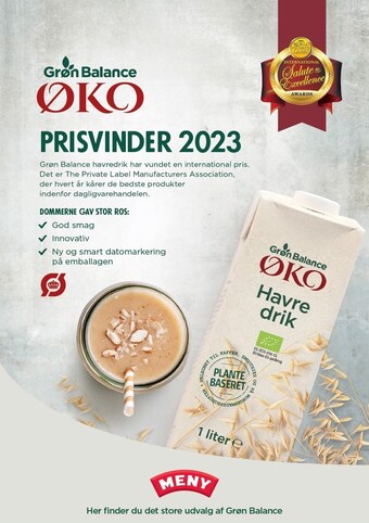 MENY Grøn balance øko prisvinder 2023 tilbud