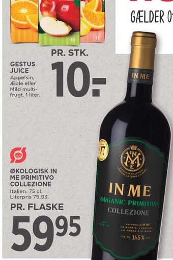 Økologisk in me primitivo collezione