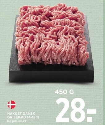 MENY Hakket dansk grisekød 14-18% tilbud