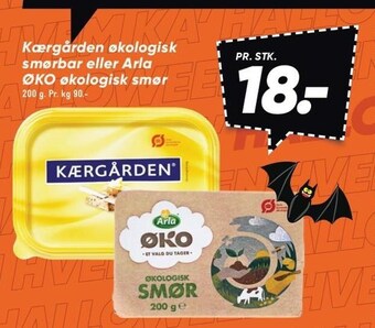 Bilka Kærgården økologisk smørbar eller arla øko økologisk smør tilbud