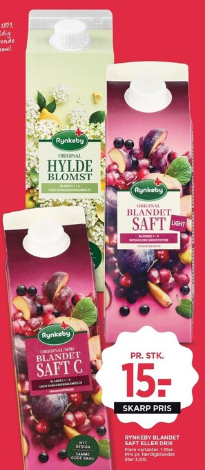 MENY Rynkeby blandet saft eller drik tilbud