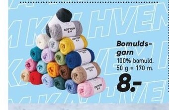 Bilka Bomuldsgarn tilbud