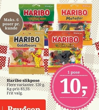 Dagli'Brugsen Haribo slikpose tilbud