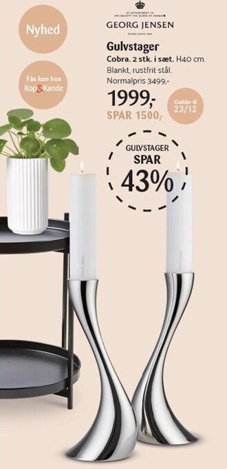 Kop & Kande Georg jensen gulvstager tilbud