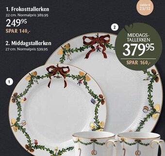 Kop & Kande Frokosttallerken eller middagstallerken tilbud