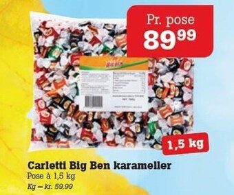 Carletti big ben karameller
