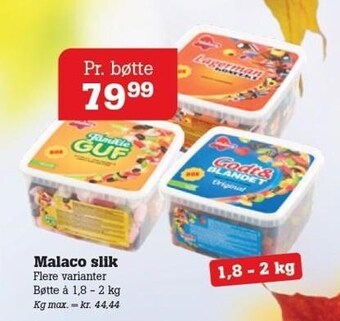 Poetzsch Padborg Malaco slik tilbud
