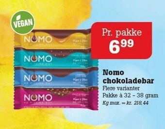 Poetzsch Padborg Nomo chokoladebar tilbud