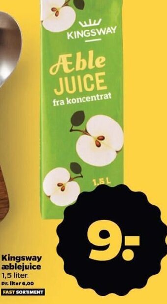 Kingsway æblejuice 1,5 liter.