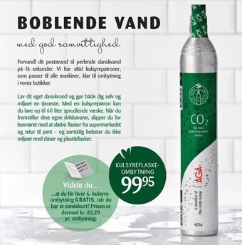 Kop & Kande Kulsyreflaske ombytning tilbud