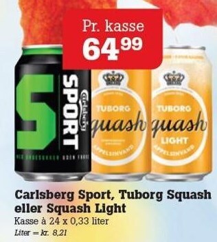 Poetzsch Padborg Carlsberg sport, tuborg squash eller squash light tilbud