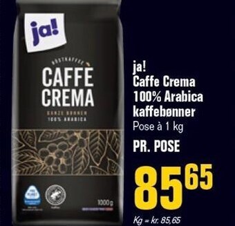 Poetzsch Padborg Ja! caffe crema 100% arabica kaffebønner tilbud