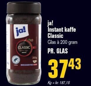 Poetzsch Padborg Ja! instant kaffe classic tilbud
