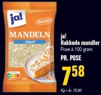 Poetzsch Padborg Ja! hakkede mandler tilbud