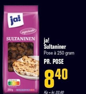 Poetzsch Padborg Ja! sultaniner tilbud