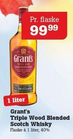 Poetzsch Padborg Grant's triple wood blended scotch whisky tilbud