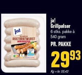 Poetzsch Padborg Ja! grillpølser tilbud