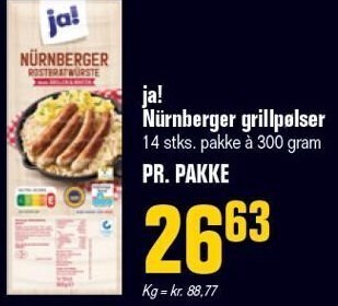Poetzsch Padborg Ja! nürnberger grillpølser tilbud