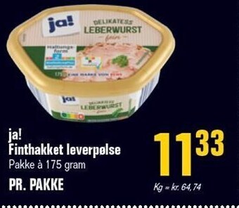 Poetzsch Padborg Ja! finthakket leverpølse tilbud