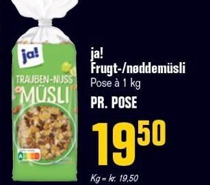 Poetzsch Padborg Ja! frugt-/nøddemüsli tilbud
