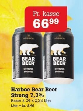 Poetzsch Padborg Harboe bear beer strong 7,7% tilbud