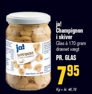 Poetzsch Padborg Ja! champignon i skiver tilbud