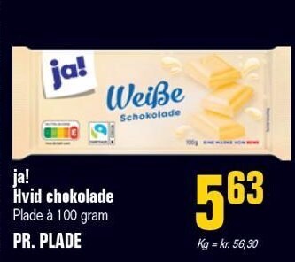 Poetzsch Padborg Ja! hvid chokolade tilbud