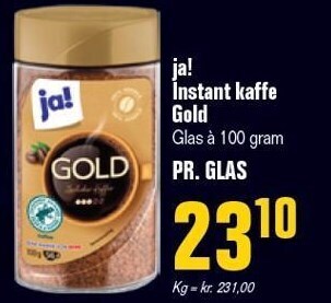 Poetzsch Padborg Ja! instant kaffe gold tilbud