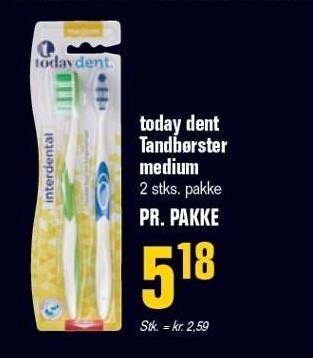 Poetzsch Padborg Today dent tandbørster medium tilbud
