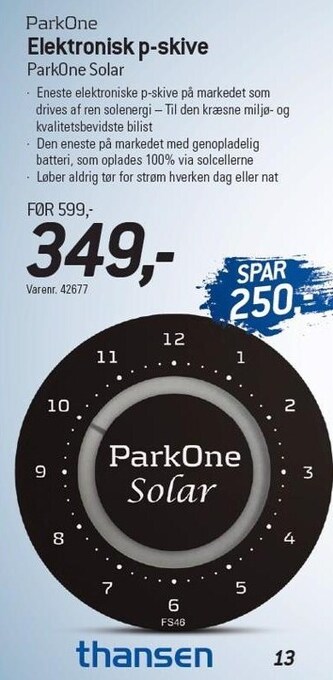Parkone elektronisk p-skive