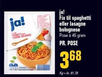 Poetzsch Padborg Ja! fix til spaghetti eller lasagne bolognese tilbud