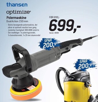 Thansen Optimize polermaskine tilbud