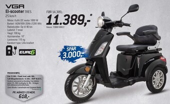 Vga el-scooter tres 25 km/t
