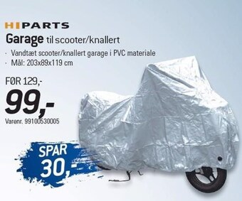 Thansen Hiparts garage til scooter/knallert tilbud