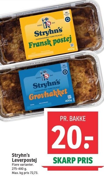 SPAR Stryhn's leverpostej tilbud