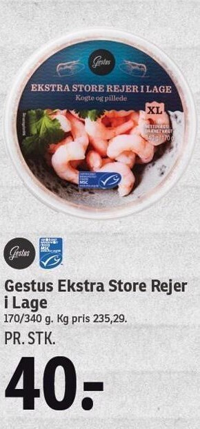 SPAR Gestus ekstra store rejer i lage tilbud
